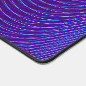 Psychedelischer Moiré-Effekt Abstrakt blau und Lil Schreibtischunterlage (Ecke)