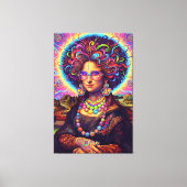 Psychedelischer Mona-Lisa-Stil Leinwanddruck (Vorderseite)