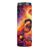 Psychedelischer Motocross-Fahrer-Kunstprint Thermosbecher (Rückseite)