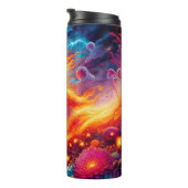 Psychedelischer Motocross-Fahrer-Kunstprint Thermosbecher (Nach rechts gedreht)