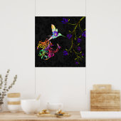 Psychedelischer Nachmittag, ein Kolibri Poster (Küche)
