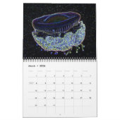 Psychedelischer Neon Jellyfish Kalender 2 (Mär 2026)