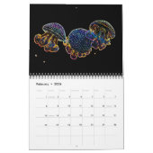 Psychedelischer Neon Jellyfish Kalender 2 (Feb 2026)