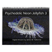 Psychedelischer Neon Jellyfish Kalender 3 (Titelbild)
