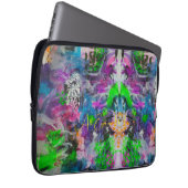 Psychedelischer Neon-Kaleidoskop Laptopschutzhülle (Vorne Rechts)