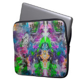Psychedelischer Neon-Kaleidoskop Laptopschutzhülle (Vorderseite Links)