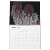Psychedelischer Neonquallen-Wandkalender Kalender (Feb 2027)