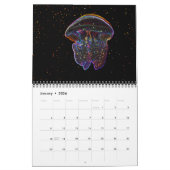 Psychedelischer Neonquallen-Wandkalender Kalender (Jan 2026)