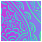 Psychedelischer Neonregenbogen Paisley Stoff (Nahaufnahme)