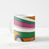 psychedelischer oder Pop-Art-Stil erinnert Kaffeetasse (Vorderseite Links)