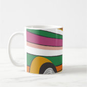 psychedelischer oder Pop-Art-Stil erinnert Kaffeetasse (Links)