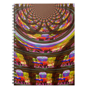 Psychedelischer Oster-Kaleidoskop-Kunstprint Notizblock