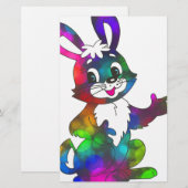 Psychedelischer Osterhase Briefpapier (Vorne/Hinten)