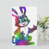 Psychedelischer Osterhase Briefpapier (Stehend Vorderseite)