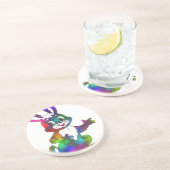Psychedelischer Osterhase Getränkeuntersetzer (Seite)
