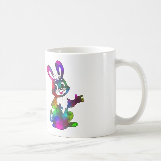 Psychedelischer Osterhase Kaffeetasse (Rechts)