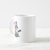 Psychedelischer Osterhase Kaffeetasse (Vorderseite Links)