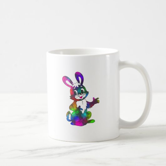 Psychedelischer Osterhase Kaffeetasse (Rechts)
