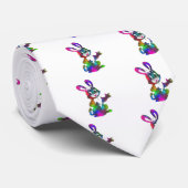 Psychedelischer Osterhase Krawatte (Gerollt)