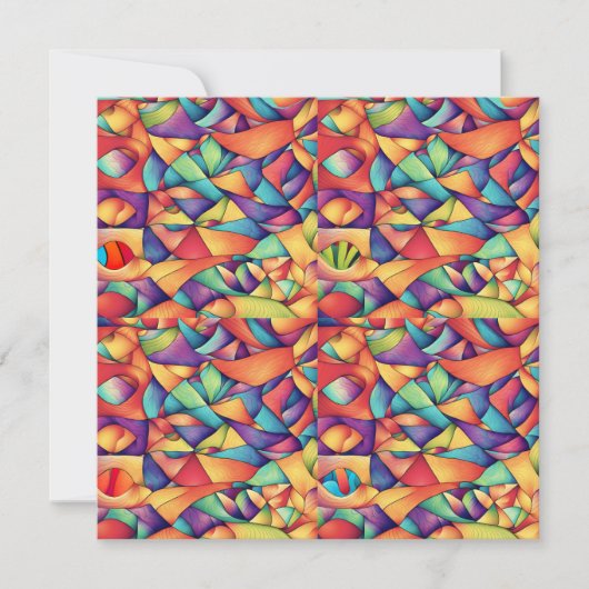 Psychedelischer Ozean Feiertagskarte (Vorderseite)