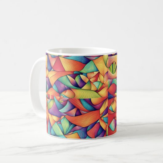 Psychedelischer Ozean Kaffeetasse (Vorderseite Links)