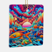 Psychedelischer Ozean Keramikornament (Rechts)