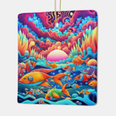 Psychedelischer Ozean Keramikornament (Links)