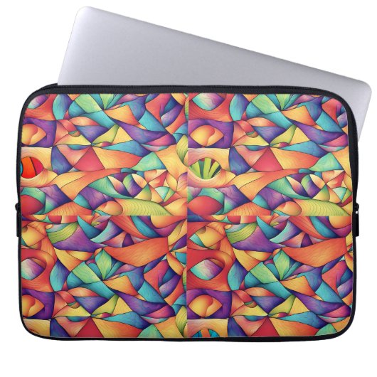 Psychedelischer Ozean Laptopschutzhülle (Vorderseite)