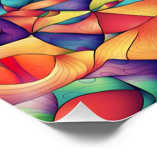 Psychedelischer Ozean Poster (Ecke)