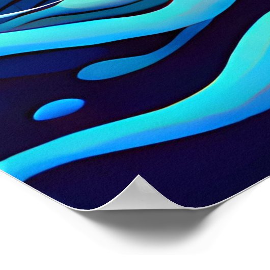 Psychedelischer Ozean Poster (Ecke)