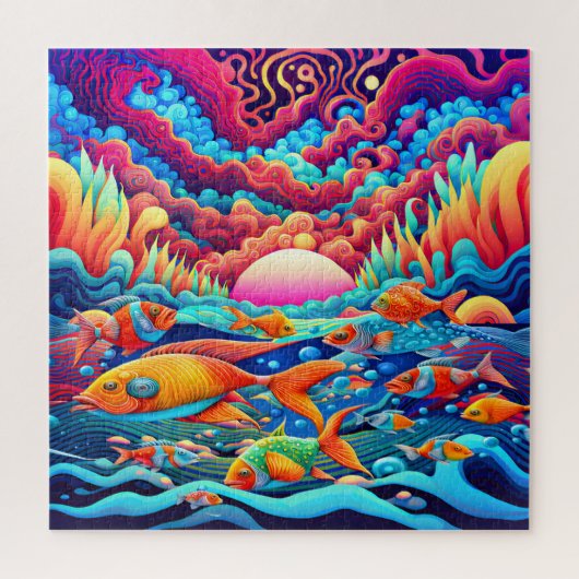 Psychedelischer Ozean Puzzle (Vertikal)