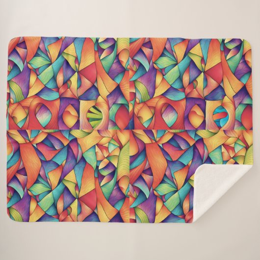 Psychedelischer Ozean Sherpadecke (Vorderseite (Horizontal))