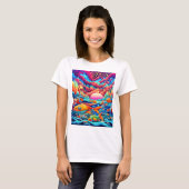 Psychedelischer Ozean T-Shirt (Vorne ganz)
