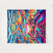 Psychedelischer Ozean Wandteppich (Vorderseite (Horizontal))