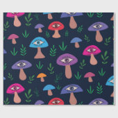 Psychedelischer Pilz mit Augen Geschenkpapier (Flach)