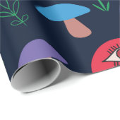 Psychedelischer Pilz mit Augen Geschenkpapier (Rolleneckpunkt)
