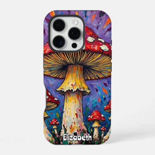 Psychedelischer Pilzaura iPhone Hülle (Rückseite)