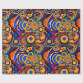 Psychedelischer Pop Art Retro Geschenke für Großto Geschenkpapier (Flach)