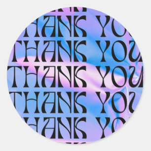 Psychedelischer Pop-Medieneintrag der 90er Jahre Runder Aufkleber