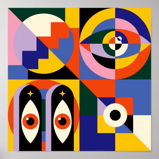 Psychedelischer Pop Poster (Vorne)