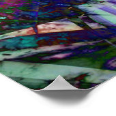 Psychedelischer Poster-Regenbogen-gefärbte Krawatt Poster (Ecke)