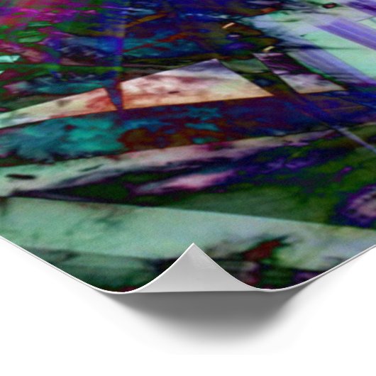 Psychedelischer Poster-Regenbogen-gefärbte Krawatt Poster (Ecke)