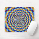 Psychedelischer Puls in blau und gelb Mousepad (Mit Mouse)