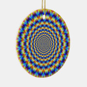 Psychedelischer Puls in blauer und gelber Ornament (Rechts)