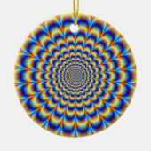 Psychedelischer Puls in blauer und gelber Ornament (Vorne)