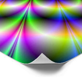 Psychedelischer Puls in Lila und grünem Poster (Ecke)