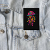 Psychedelischer Quallen-Knopf – Ozean-Vibes Button (Insitu)