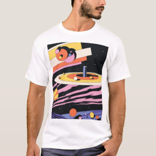 Psychedelischer Raum: 70er geometrische Formen T-Shirt