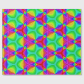 Psychedelischer Regenbogen Geschenkpapier (Flach)