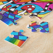 Psychedelischer Regenbogen-Hippie-Entwurf Puzzle (Seite)